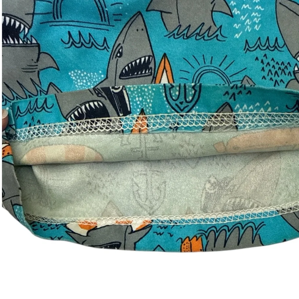 Gymboree Blue Shark Swim Trunks Boys 5T Drawstring Lined Board Shorts - Picture 6 of 13